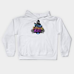 DRUM & BASS  - I LOVE old school hood (black) Kids Hoodie